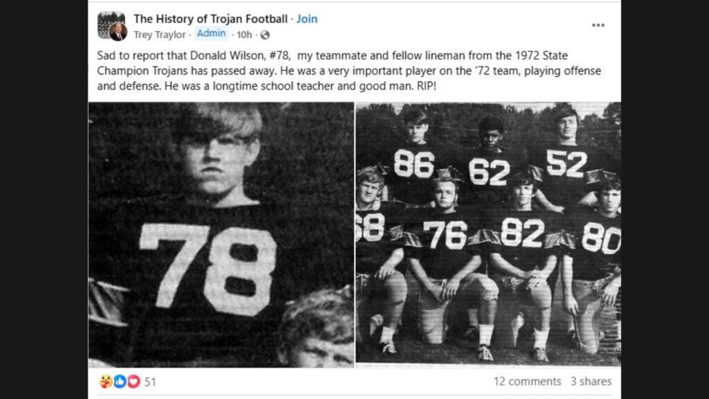 Tragic Loss of Standout Lineman Donald Wilson, Iconic Trojan Player