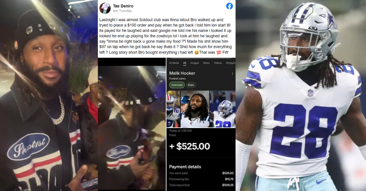Dallas Cowboy Malik Hooker's Generous Encounter with a Food Vendor