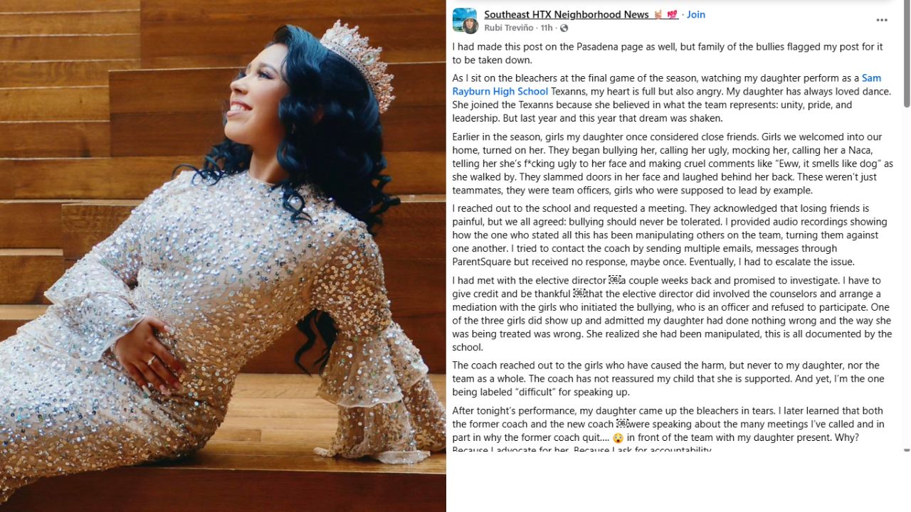 Parent's Heartbreak: Bullying Incident Shakes Sam Rayburn Dance Team Community